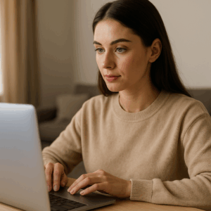 Persona usando pantallas